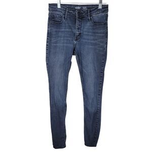 Old Navy Womens Size 6 Long Blue Solid Born Star High Rise Skinny Jeans